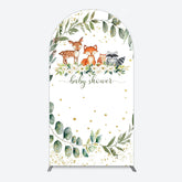 Lofaris Safari Animals Plant Leaf Baby Shower Arch Backdrop